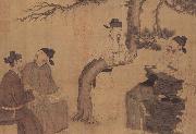Zhou Wenju DETAIL:Figures in Liulitang